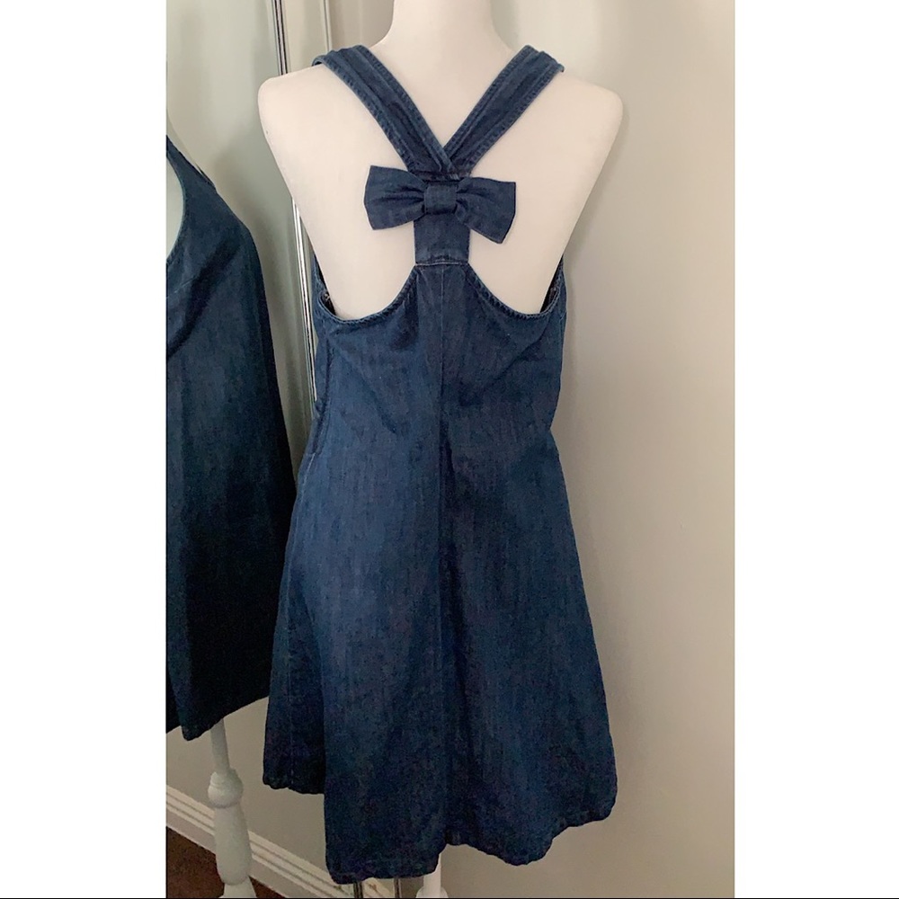 GUESS | Denim Jean Halter Dress w/ Bow | Blue - Size Medium